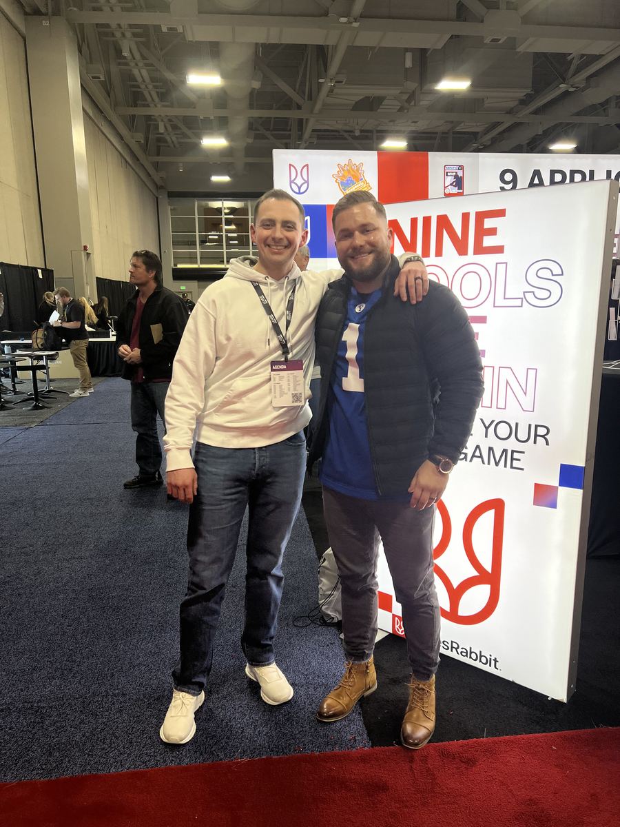 Jeremy Davis with a fellow attendee at a real estate conference